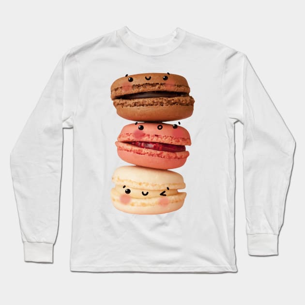 Yummy macarons Long Sleeve T-Shirt by Nikamii